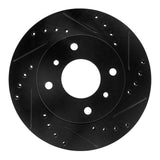 R1 Concepts 89-13 Infiniti G20 Front Right Drilled & Slotted Black Brake Rotor by R1 Concepts RNC-633-67028R