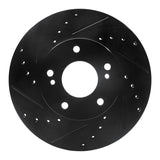 R1 Concepts 89-99 Infiniti I30 Front Left Drilled & Slotted Black Brake Rotor by R1 Concepts RNC-633-67030L
