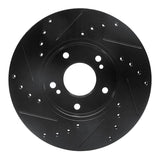 R1 Concepts 89-99 Infiniti I30 Front Right Drilled & Slotted Black Brake Rotor by R1 Concepts RNC-633-67030R