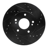 R1 Concepts 89-99 Infiniti I30 Front Right Drilled & Slotted Black Brake Rotor by R1 Concepts RNC-633-67030R