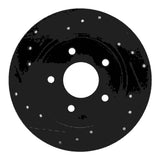 R1 Concepts 89-93 Nissan Maxima Rear Right Drilled & Slotted Black Brake Rotor by R1 Concepts RNC-633-67031R