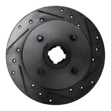 R1 Concepts 88-88 Nissan Maxima Rear Left Drilled & Slotted Black Brake Rotor by R1 Concepts RNC-633-67032L
