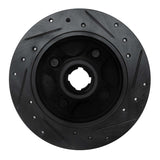 R1 Concepts 88-88 Nissan Maxima Rear Right Drilled & Slotted Black Brake Rotor by R1 Concepts RNC-633-67032R