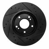 R1 Concepts 89-90 Nissan 300ZX Front Left Drilled & Slotted Black Brake Rotor by R1 Concepts RNC-633-67033L