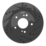 R1 Concepts 89-90 Nissan 300ZX Front Right Drilled & Slotted Black Brake Rotor by R1 Concepts RNC-633-67033R