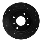 R1 Concepts 90-06 Infiniti G20 Rear Left Drilled & Slotted Black Brake Rotor by R1 Concepts RNC-633-67036L