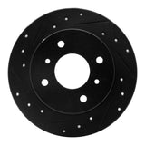 R1 Concepts 90-06 Infiniti G20 Rear Left Drilled & Slotted Black Brake Rotor by R1 Concepts RNC-633-67036L