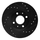 R1 Concepts 88-06 Nissan NX Front Left Drilled & Slotted Black Brake Rotor by R1 Concepts RNC-633-67037L