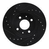 R1 Concepts 88-06 Nissan NX Front Right Drilled & Slotted Black Brake Rotor by R1 Concepts RNC-633-67037R
