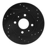 R1 Concepts 88-06 Nissan NX Front Right Drilled & Slotted Black Brake Rotor by R1 Concepts RNC-633-67037R