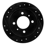 R1 Concepts 91-06 Nissan NX Rear Left Drilled & Slotted Black Brake Rotor by R1 Concepts RNC-633-67039L