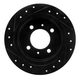 R1 Concepts 91-06 Nissan NX Rear Right Drilled & Slotted Black Brake Rotor by R1 Concepts RNC-633-67039R