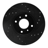 R1 Concepts 93-06 Infiniti G20 Front Left Drilled & Slotted Black Brake Rotor by R1 Concepts RNC-633-67040L
