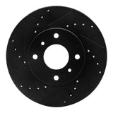R1 Concepts 93-06 Infiniti G20 Front Left Drilled & Slotted Black Brake Rotor by R1 Concepts RNC-633-67040L