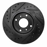R1 Concepts 93-06 Infiniti G20 Front Right Drilled & Slotted Black Brake Rotor by R1 Concepts RNC-633-67040R