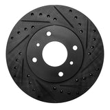 R1 Concepts 93-06 Infiniti G20 Front Right Drilled & Slotted Black Brake Rotor by R1 Concepts RNC-633-67040R
