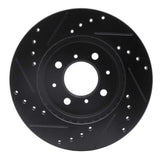 R1 Concepts 91-94 Nissan Sentra Front Right Drilled & Slotted Black Brake Rotor by R1 Concepts RNC-633-67041R
