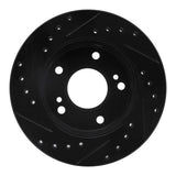 R1 Concepts 94-96 Nissan 240SX Front Right Drilled & Slotted Black Brake Rotor by R1 Concepts RNC-633-67042R