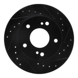 R1 Concepts 94-96 Nissan 240SX Front Right Drilled & Slotted Black Brake Rotor by R1 Concepts RNC-633-67042R