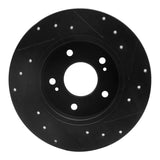 R1 Concepts 94-04 Infiniti I30 Rear Left Drilled & Slotted Black Brake Rotor by R1 Concepts RNC-633-67043L
