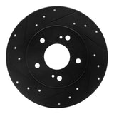 R1 Concepts 94-04 Infiniti I30 Rear Left Drilled & Slotted Black Brake Rotor by R1 Concepts RNC-633-67043L