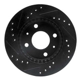 R1 Concepts 95-00 Nissan Lucino (Mexico) Front Right Drilled & Slotted Black Brake Rotor by R1 Concepts RNC-633-67044R