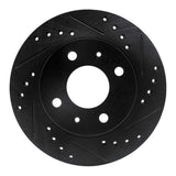 R1 Concepts 95-00 Nissan Lucino (Mexico) Front Right Drilled & Slotted Black Brake Rotor by R1 Concepts RNC-633-67044R