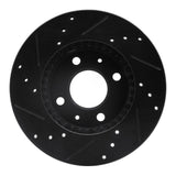 R1 Concepts 95-00 Nissan Sentra Front Right Drilled & Slotted Black Brake Rotor by R1 Concepts RNC-633-67045R