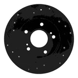 R1 Concepts 94-98 Nissan 240SX Rear Right Drilled & Slotted Black Brake Rotor by R1 Concepts RNC-633-67046R