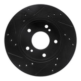 R1 Concepts 96-98 Nissan 240SX Front Right Drilled & Slotted Black Brake Rotor by R1 Concepts RNC-633-67047R