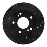 R1 Concepts 96-98 Nissan 240SX Front Right Drilled & Slotted Black Brake Rotor by R1 Concepts RNC-633-67047R