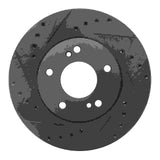R1 Concepts 99-01 Infiniti I30 Front Left Drilled & Slotted Black Brake Rotor