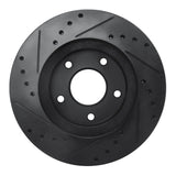 R1 Concepts 99-01 Infiniti I30 Front Right Drilled & Slotted Black Brake Rotor by R1 Concepts RNC-633-67048R