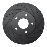R1 Concepts 99-01 Infiniti I30 Front Right Drilled & Slotted Black Brake Rotor by R1 Concepts RNC-633-67048R