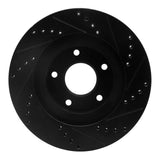 R1 Concepts 02-06 Infiniti I35 Front Left Drilled & Slotted Black Brake Rotor by R1 Concepts RNC-633-67049L