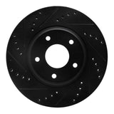 R1 Concepts 02-06 Infiniti I35 Front Left Drilled & Slotted Black Brake Rotor by R1 Concepts RNC-633-67049L
