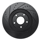 R1 Concepts 02-06 Infiniti I35 Front Right Drilled & Slotted Black Brake Rotor by R1 Concepts RNC-633-67049R