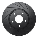 R1 Concepts 02-06 Infiniti I35 Front Right Drilled & Slotted Black Brake Rotor by R1 Concepts RNC-633-67049R