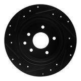 R1 Concepts 2002-2025 Nissan Juke Rear Right Drilled & Slotted Black Brake Rotor by R1 Concepts RNC-633-67050R