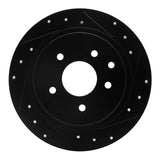 R1 Concepts 2002-2025 Nissan Juke Rear Right Drilled & Slotted Black Brake Rotor by R1 Concepts RNC-633-67050R