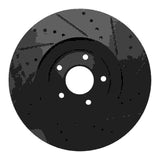 R1 Concepts 03-05 Nissan Maxima Front Left Drilled & Slotted Black Brake Rotor by R1 Concepts RNC-633-67051L