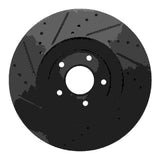 R1 Concepts 03-05 Nissan Maxima Front Right Drilled & Slotted Black Brake Rotor by R1 Concepts RNC-633-67051R