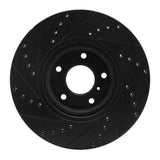 R1 Concepts 03-23 Infiniti FX35 Front Right Drilled & Slotted Black Brake Rotor by R1 Concepts RNC-633-67052R