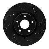 R1 Concepts 03-23 Infiniti FX35 Front Right Drilled & Slotted Black Brake Rotor by R1 Concepts RNC-633-67052R