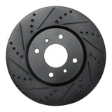 R1 Concepts 04-06 Nissan Sentra Front Left Drilled & Slotted Black Brake Rotor by R1 Concepts RNC-633-67054L