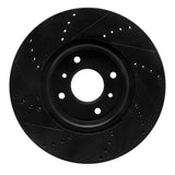 R1 Concepts 04-06 Nissan Sentra Front Right Drilled & Slotted Black Brake Rotor by R1 Concepts RNC-633-67054R