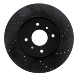 R1 Concepts 04-06 Nissan Sentra Front Right Drilled & Slotted Black Brake Rotor by R1 Concepts RNC-633-67054R