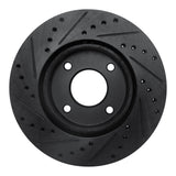 R1 Concepts 07-14 Nissan Cube Front Right Drilled & Slotted Black Brake Rotor by R1 Concepts RNC-633-67056R