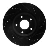 R1 Concepts 07-13 Nissan Altima Front Left Drilled & Slotted Black Brake Rotor by R1 Concepts RNC-633-67057L