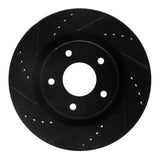 R1 Concepts 07-13 Nissan Altima Front Left Drilled & Slotted Black Brake Rotor by R1 Concepts RNC-633-67057L